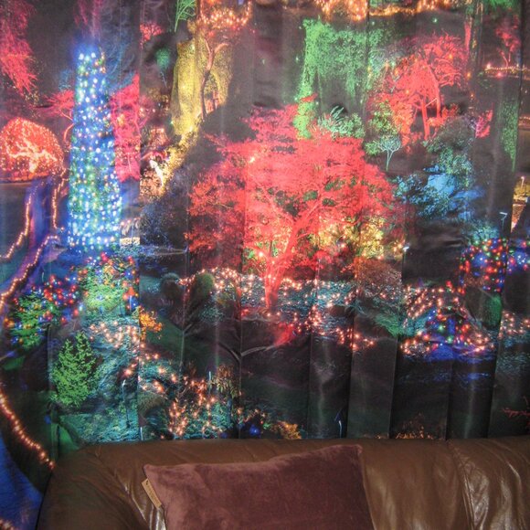 NWT Ambesonne Curtains Christmas at Butchart Gardens 108 x 84 - Picture 5 of 6